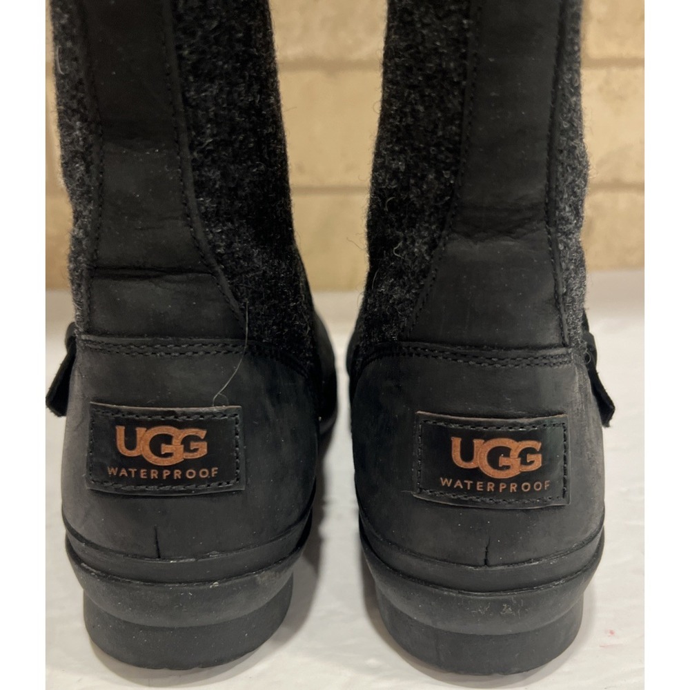 UGG Australia Robbie 1017377 Black Women's Zip Waterproof Boot Size 7.5‎ - Picture 5 of 9